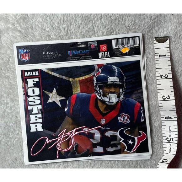 Houston Texans Wall Decal Texans Car Sticker Arian Foster Reusable #23 Lot Of 5‎ - Picture 3 of 4